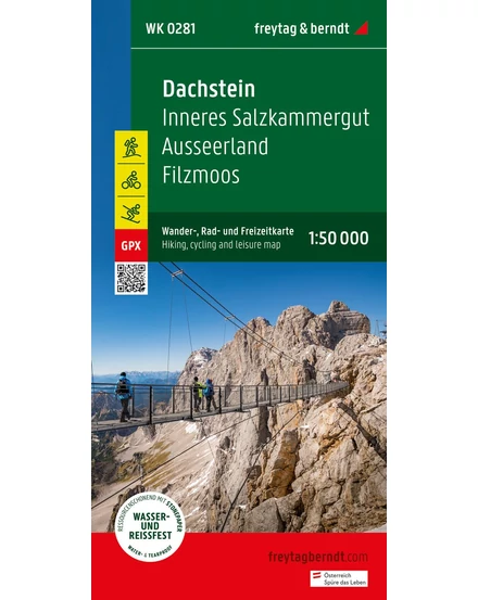 Cartographia WK281 Dachstein-Ausseer Land-Filzmoos-Ramsau turistatérkép - Freytag 9783707919424