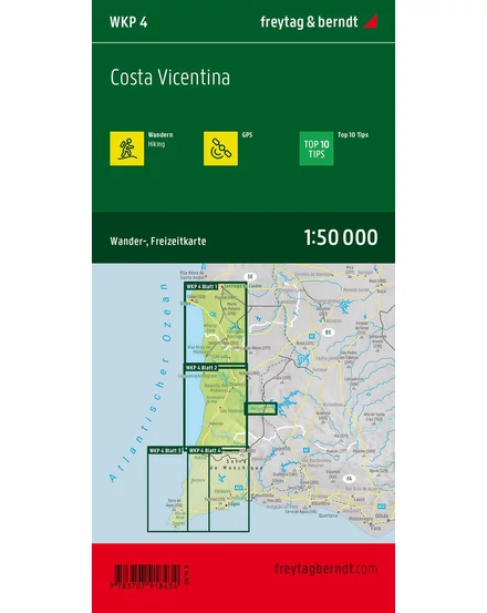 WKP 4 Costa Vicentina turistatérkép - Freytag - 9783707918434