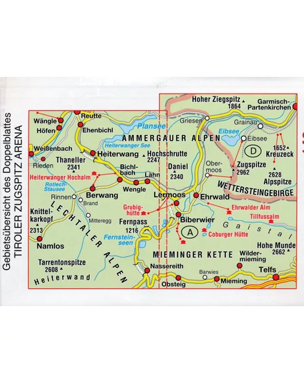 Cartographia WM 412 Tiroler Zugspitz Arena XL turistatérkép - 9783990448755
