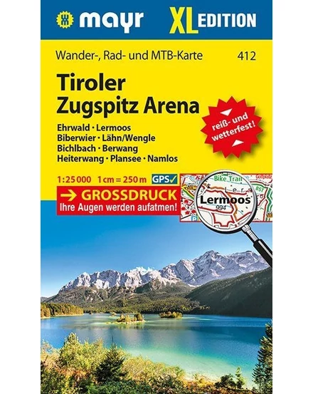 Cartographia WM 412 Tiroler Zugspitz Arena XL turistatérkép - 9783990448755