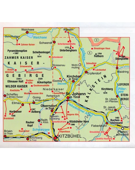 Cartographia-WM 452 St. Johann in Tirol XL turistatérkép -  9783850266192