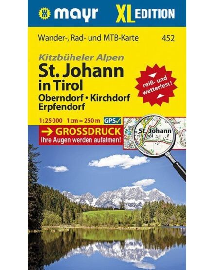 Cartographia-WM 452 St. Johann in Tirol XL turistatérkép -  9783850266192