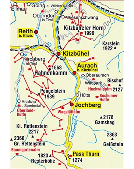 Cartographia-WM 455 Kitzbühel XL turistatérkép -  9783990448779