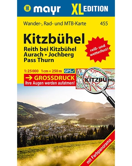 Cartographia-WM 455 Kitzbühel XL turistatérkép -  9783990448779