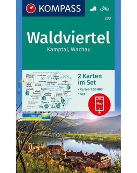 Cartographia K 203 Waldviertel, Kamptal, Wachau, 2 részes térképszett 9783990444870