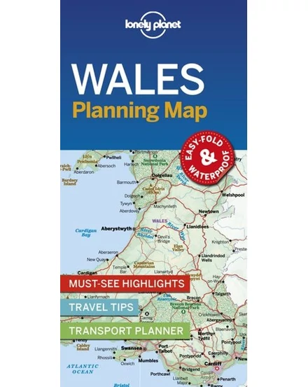 Cartographia Wales laminált térkép - Lonely Planet 9781788686129