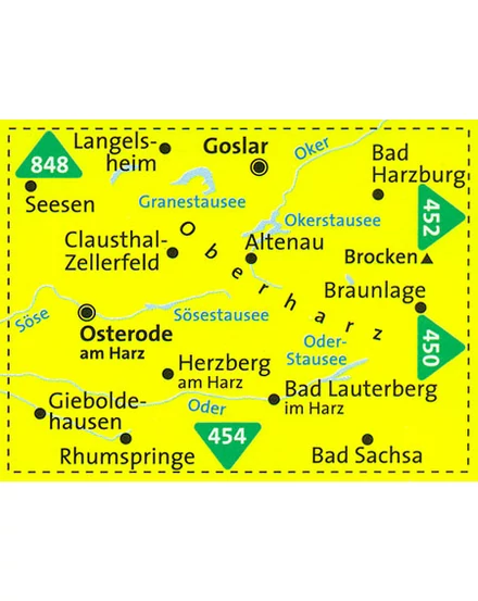 K 451 Harz - nyugati rész turisttkp.1:50 000