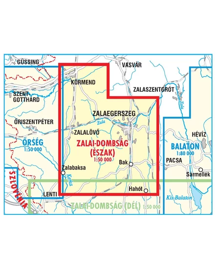 Cartographia Zalai-dombság (északi rész), Göcsej és Vasi-hegyhát turistatérkép-9786155864087