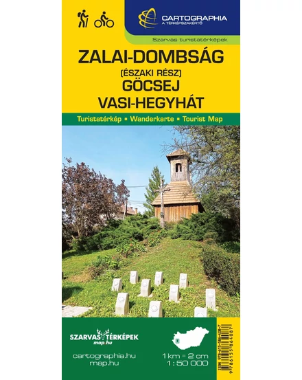 Cartographia Zalai-dombság (északi rész), Göcsej és Vasi-hegyhát turistatérkép-9786155864087