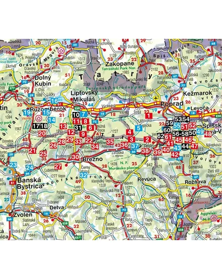 Cartographia Alacsony-Tátra és Szlovák Paradicsom Rother túrakalauz (német)-9783763345564