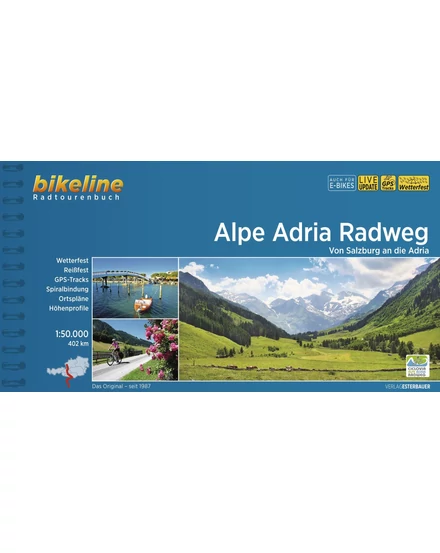 Cartographia Alpok-Adria kerékpáros kalauz / Salzburg-Adria - Esterbauer-9783711101518