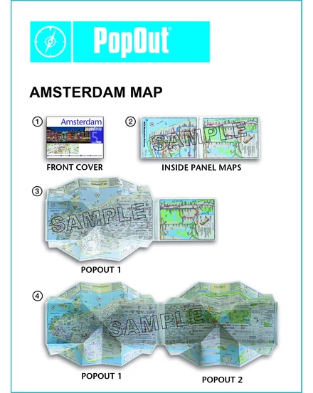 Cartographia Amszterdam PopOut várostérkép 9781910218914