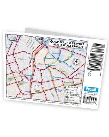 Cartographia Amszterdam PopOut várostérkép 9781910218914