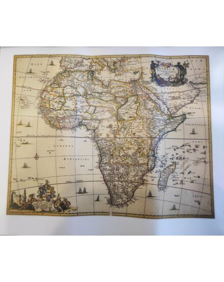Cartographia Antik Afrika íves térkép 31 x 27 5999552541992