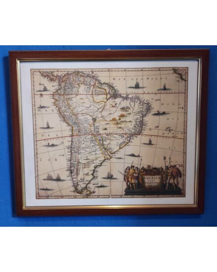 Cartographia Antik Dél-Amerika falitérkép 30 x 30- keretes 9789639629097