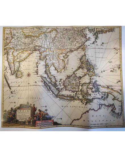 Cartographia Antik India, Délkelet-Ázsia  31 x 27 - fóliázott karton 5999552542258