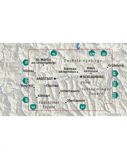 K 31 Radstadt, Schladming, Flachau turistatérkép