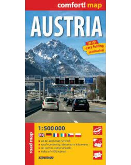 Cartographia-Ausztria Comfort térkép- Expressmap-9788381907965