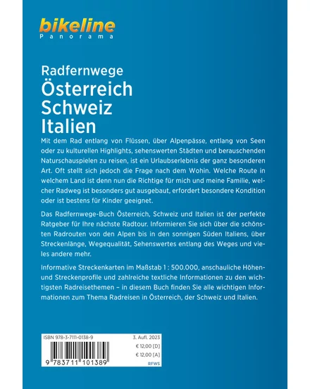 Cartographia Ausztria, Svájc, Olaszország kerékpáros kalauz - Esterbauer - 9783711101389
