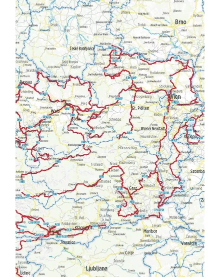 Cartographia Ausztria, Svájc, Olaszország kerékpáros kalauz - Esterbauer - 9783711101389