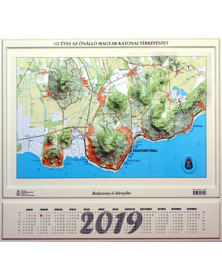 Cartographia Badacsony és környéke dombortérkép 54 X 40 - HM 9789632573908
