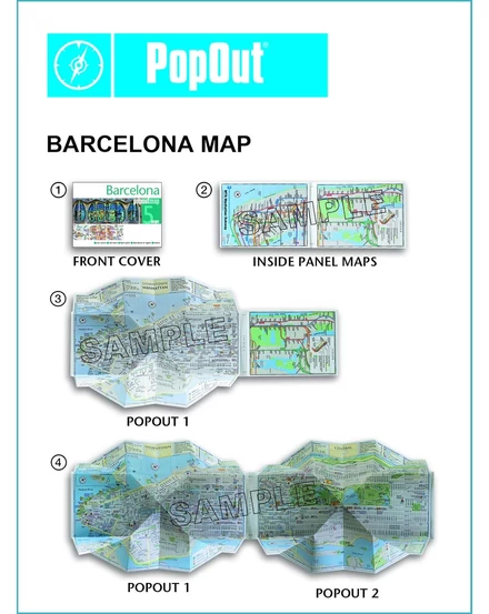 Cartographia Barcelona PopOut várostérkép 9781910218938