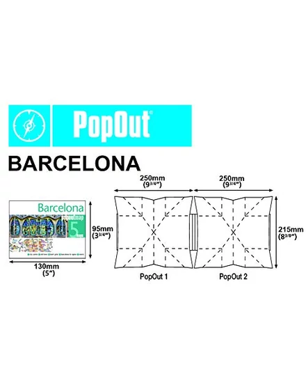 Cartographia Barcelona PopOut várostérkép 9781910218938