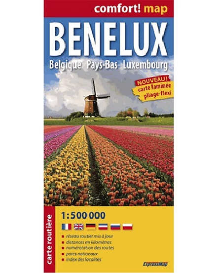 Cartographia Benelux államok Comfort térkép 9788375463729