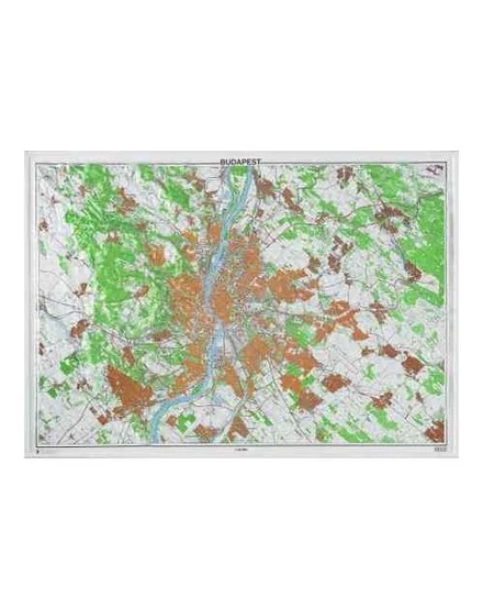 Cartographia Budapest dombortérkép 114 X 81 - HM 9789632567389