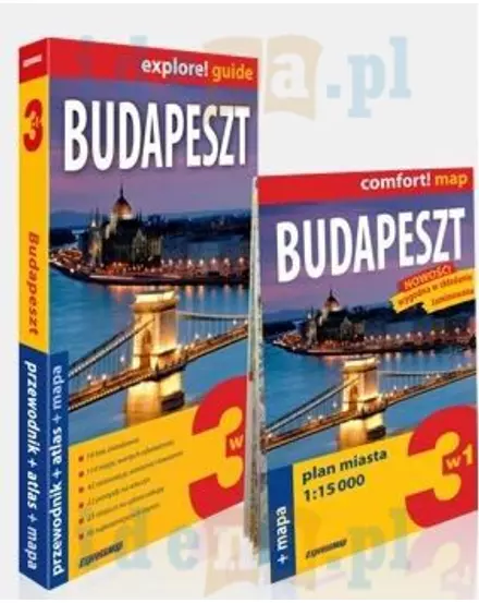 Cartographia Budapest útikönyv 3 az 1-ben  (lengyel) - Expressmap 9788380465503