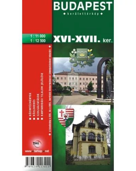 Cartographia XVI. és XVII. kerület térképe - T.Press 9789639113411