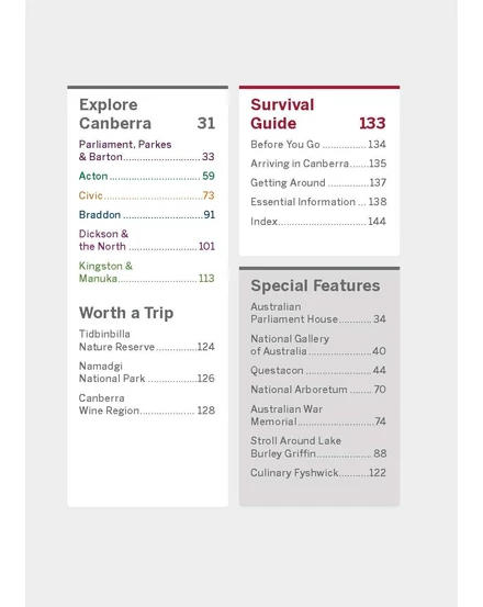 Cartographia Canberra Pocket útikönyv Lonely Planet-9781788682718