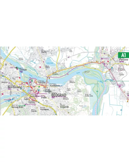 Cartographia Duna kerékpáros kalauz 5. Belgrád - Fekete-tenger (német) 9783711100412