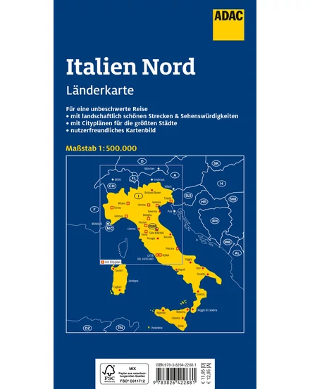 Cartographia-Észak-Olaszország térkép-ADAC-9783826422881
