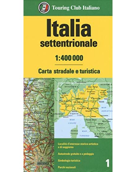 Cartographia Észak-Olaszország autótérkép 1:400 000 - TCI 9788836575206