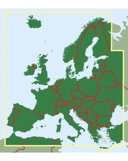 Európa postai irányítószámos térkép íves (papír) 1:3 700 000 (96x113cm) Freytag