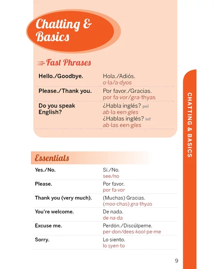 Fast Talk Spanish - spanyol útiszótár (útikönyv) Lonely Planet (angol)