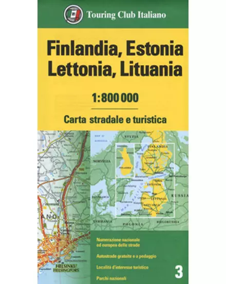 Cartographia Finnország, Észtország, Lettország, Litvánia térkép 9788836575183