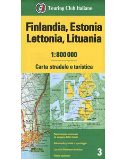 Cartographia Finnország, Észtország, Lettország, Litvánia térkép 9788836575183