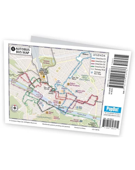 Cartographia Firenze PopOut várostérkép 9781910218976