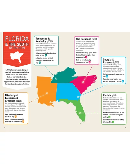 Cartographia Florida és a déli rész legjobb túrái útikönyv Lonely Planet (angol) 9781787015685