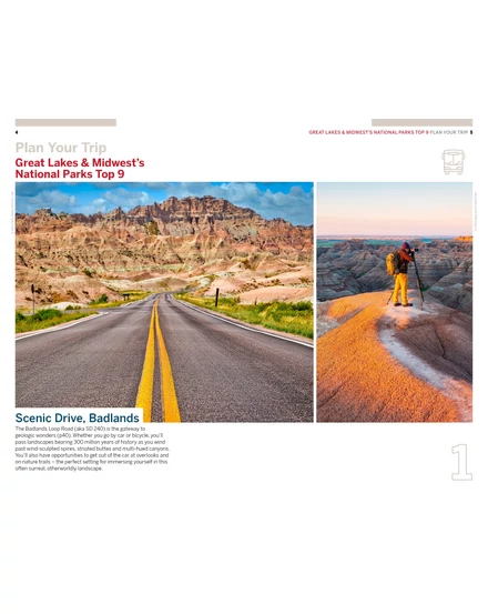 Cartographia-Nagy-tavak és Közép-nyugat USA nemzeti parkjai útikönyv - Lonely Planet (angol)-9781838696108