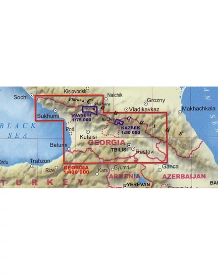 Cartographia Grúzia és a Kaukázus-hegység adventure térkép 9788361155706