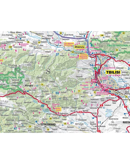 Cartographia Grúzia és a Kaukázus-hegység adventure térkép 9788361155706