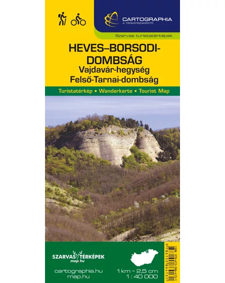 Heves-Borsodi-dombság, Vajdavár-hegység, Felső-Tarnai-dombság  turistatérkép 