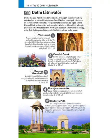 Cartographia  -  Delhi útikönyv TOP10 - Lingea 9789635050635