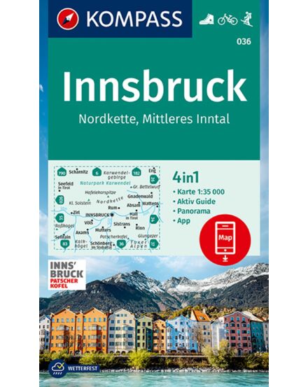 Cartographia K 036 Innsbruck és környéke turistatérkép-9783990448618