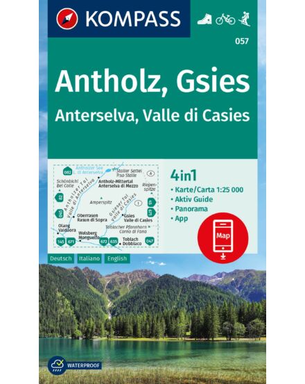 Cartographia-K 057 Antholz, Gries Anterselva/ Valle di Casies turistatérkép-9783991215530
