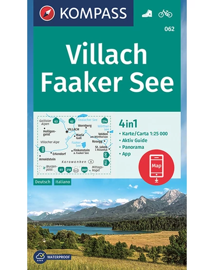 Cartographia-K 062 Villach - Faaker See turistatérkép-9783991213895