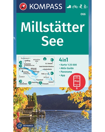 Cartographia-K 066 Millstätter See turistatérkép-9783991214342